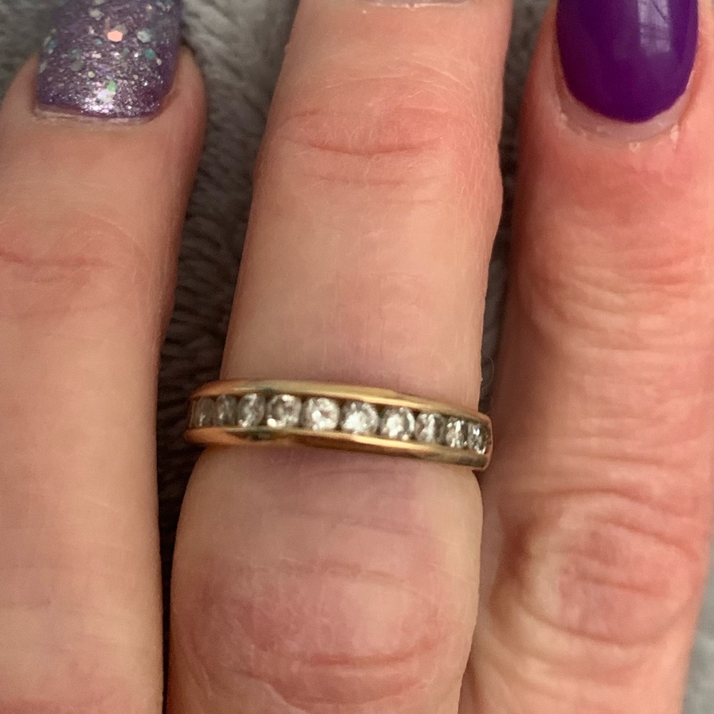 14k channel setting almost 1/2 carat diamond ring